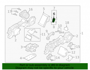 Mazda CX-9 16-21 rear air conditioner heater valve