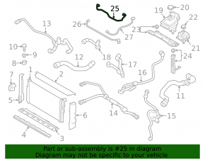 Cooling return pipe tank-head BMW 3 F30 16-18 PHEV