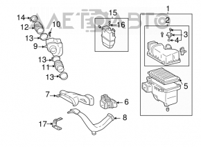 Lexus ES330 air filter housing without flow meter