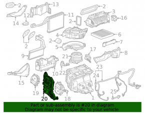 Actuator motor heater drive air conditioner Cadillac CTS 14- assembled