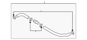 Upper cooling pipe Hyundai Santa FE 19-20 2.4 KOR