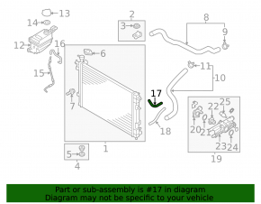Upper cooling system hose Kia Sorento 10-15, 2.4
