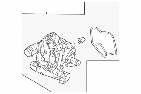 Thermostat housing assembly for Hyundai Santa FE 21-23 2.5T
