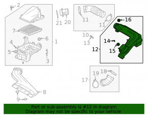 Air duct from the Hyundai Sonata 20-26 HEV filter