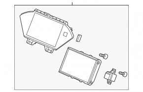 Monitor, display upper Acura MDX 17-17 rest