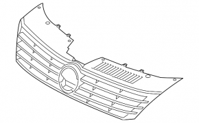 Radiator grille with VW CC badge 13-17 rest.