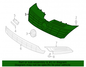 Radiator grill grill VW CC 13-17