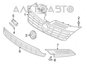 Radiator grill grill VW CC 13-17