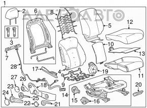 Chevrolet Cruze 11-16 passenger seat