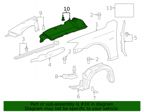 Left engine cover for Lexus IS250 IS300 IS350 06-13
