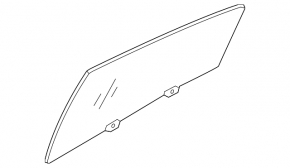 Mitsubishi Outlander rear right door glass, 22-25 tinted