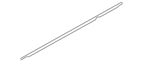 Mitsubishi Lancer 10-17 black door-glass molding, center rear left