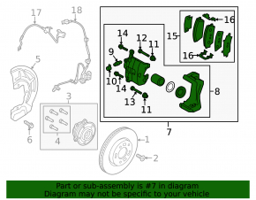Rear left caliper assembly for Kia Sportage 17-22 AWD
