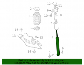 Rear left shock absorber Audi Q3 83A 19-25