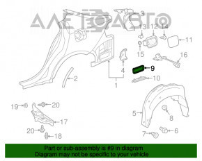 Left ventilation shield Lexus IS 14-24