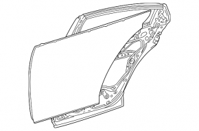 The bare rear right door of a Toyota Prius 23-26