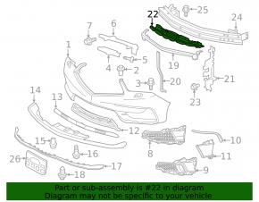 Upper radiator deflector Acura MDX 17-20 rest
