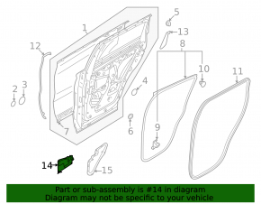 Mitsubishi Outlander 22-26 small rear right door panel