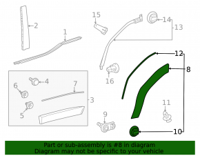 Toyota Land Cruiser 24-26 rear left fender arch trim on the door