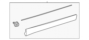 Door trim lower front right Toyota Venza 21-