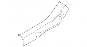 Door sill trim rear left inner Infiniti Q50 14-20 gray