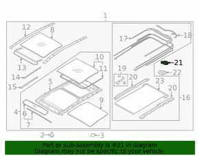 Hyundai Tucson 16-21 sunroof motor