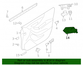 Front left window lift control trim Subaru Forester 19- SK, black, structure
