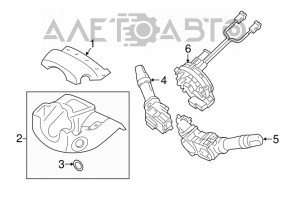 Steering column frame Hyundai Sonata 11-15 black, 2 parts, scratches