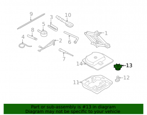 Spare wheel mount Audi A4 B8 08-16 sedan