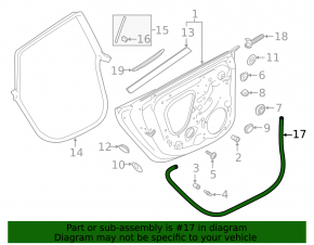 Door seal rear left Audi A5 F5 17- 5D
