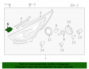 Upper left headlight cover for Kia Niro 17-22 for LED