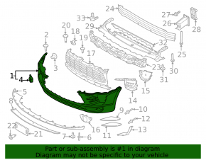 Front bumper bare Porsche Macan 15-18 without parking sensors