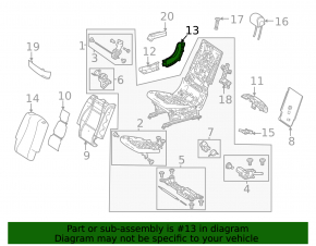 Rear right seat trim, side right rear, 2nd row, Mercedes W167 GLE 350 450 20-23, brown, scratches