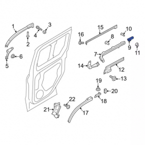 Door Limiter Front Left Ford Transit Connect MK2 13-23
