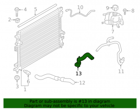 Lower cooling hose for Ford Edge 15-18 2.0T