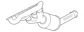 Left exhaust manifold with catalytic converter Ford Mustang mk6 15-17 5.0