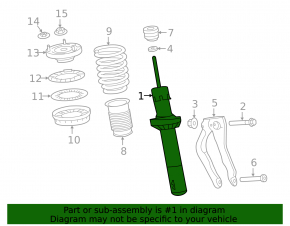 Front left shock absorber for Land Rover Range Rover Velar 18-20 with adaptive suspension