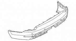 Bare rear bumper for Land Rover Discovery 2021-23 rest.