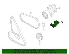 Idler pulley drive belt BMW X5 F15 14-18 4.4T