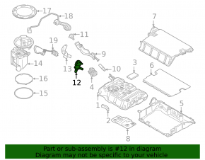 Fuel Evaporative Canister Valve BMW 5 G30 18- 530e Hybrid