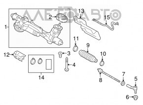 Steering tip right VW Jetta 19-