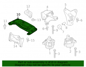 Transmission crossmember BMW 5 F10 11-16 3.0T RWD