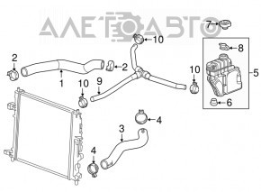 Lower cooling hose for Chevrolet Camaro 16-3.6