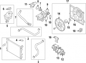 Kia Optima 16-18 water cooling radiator