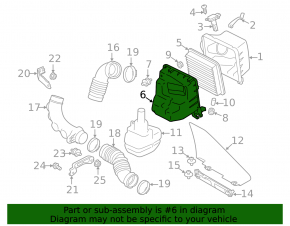 Air filter housing assembly Subaru Forester 14-18 SJ 2.0