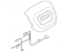 Black steering wheel airbag for the Audi Q7 20-26