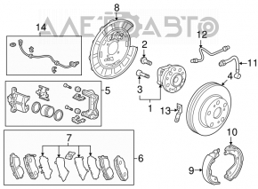 ABS Sensor Rear Left Acura MDX 07-13