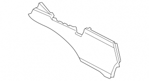 Right side center console trim for Lexus ES300h ES350 13-18 black, no trim, scratches, broken mount