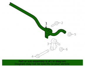 Rear stabilizer Audi A3 8V 15-20 19.6mm AWD