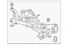 Rear subframe Hyundai Kona 19-23 EV, FWD
